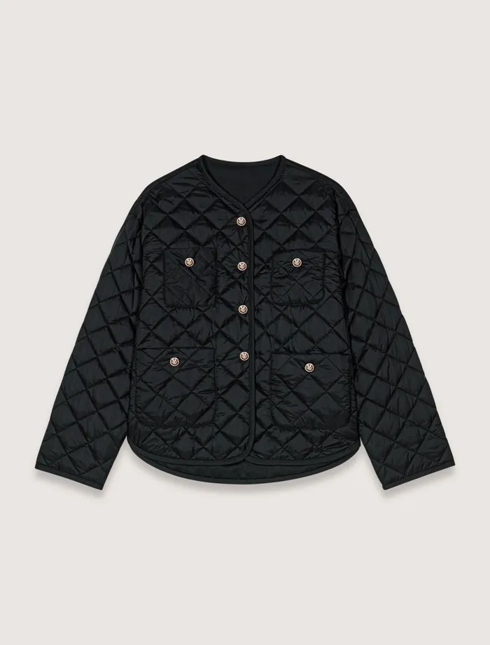 Coats Women Maje Reversible Quilted Coat Black