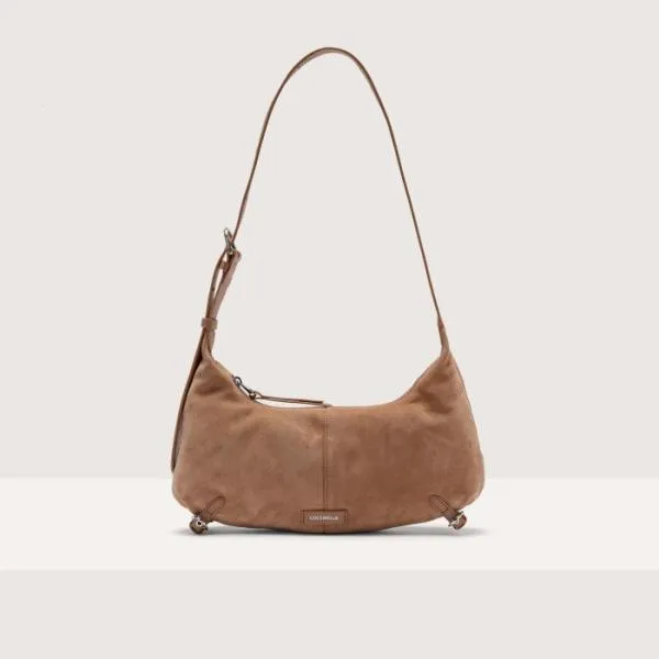 Coccinelle Abigail Suede Bimaterial Small Skin Women Coccinelle Shoulder Bags