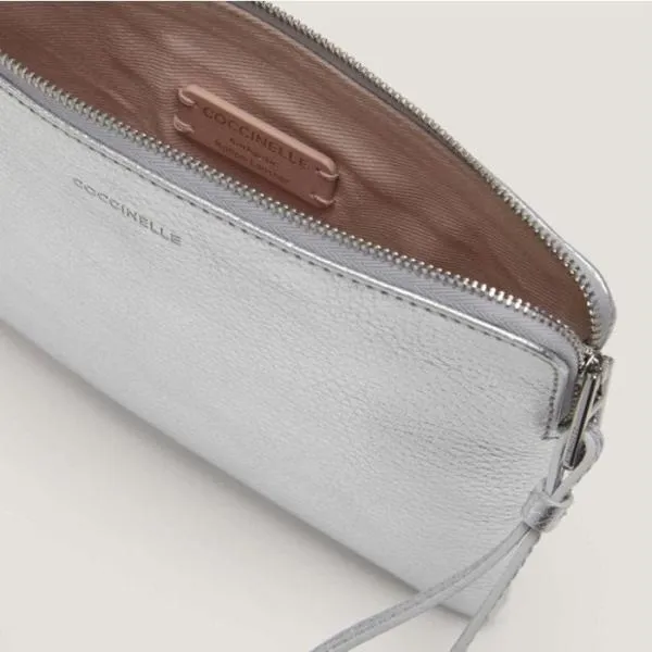 Coccinelle Alisas Medium Silver Women Coccinelle Pochette Coccinelle Alisas Medium Silver Women Coccinelle Pochette