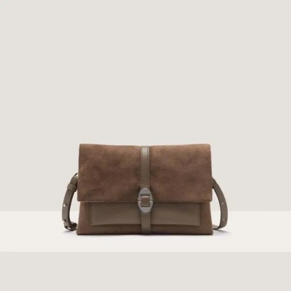 Coccinelle Dorian Suede Small Warm Taupe Women Coccinelle Shoulder Bags
