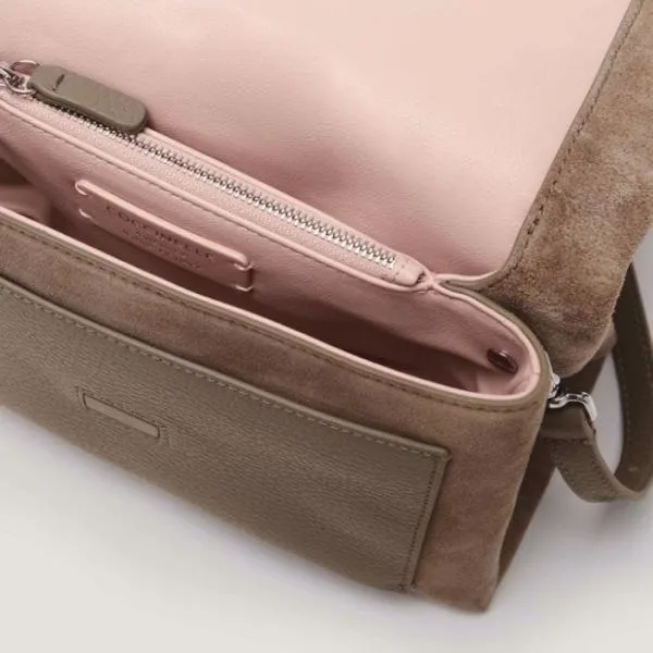 Coccinelle Dorian Suede Small Warm Taupe Women Coccinelle Shoulder Bags Coccinelle Dorian Suede Small Warm Taupe Women Coccinelle Shoulder Bags