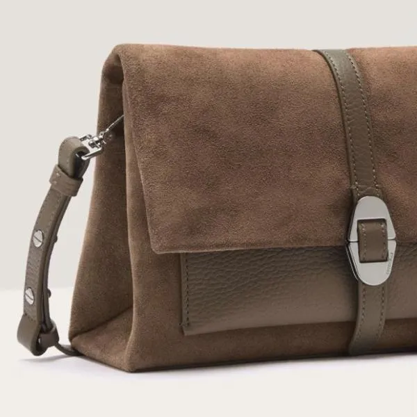 Coccinelle Dorian Suede Small Warm Taupe Women Coccinelle Shoulder Bags Coccinelle Dorian Suede Small Warm Taupe Women Coccinelle Shoulder Bags