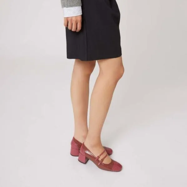 Coccinelle Magal Shiny Brogue Bicolor Brandyrosewood Women Coccinelle Pump And Slingback