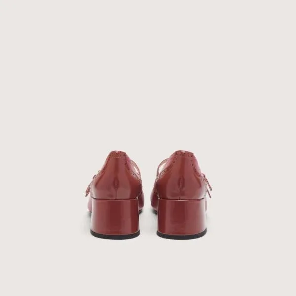 Coccinelle Magal Shiny Brogue Bicolor Brandyrosewood Women Coccinelle Pump And Slingback