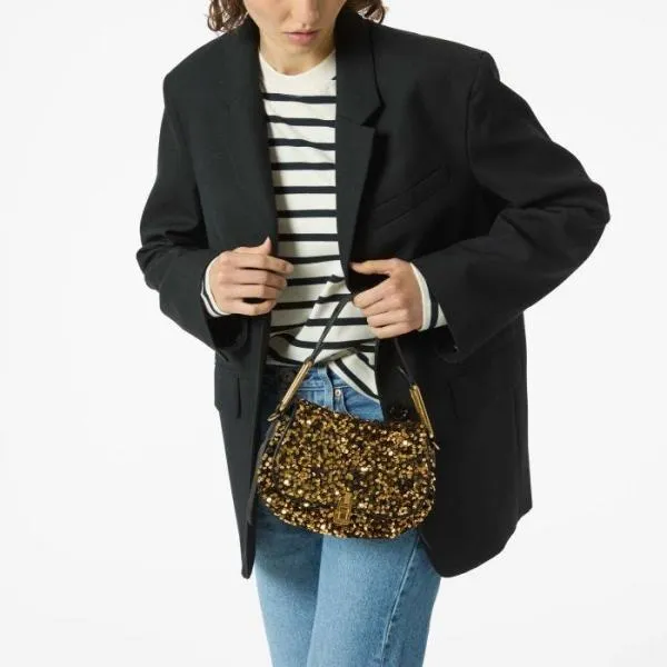 Coccinelle Magie Paillettes Mini Goldennoir Women Coccinelle Top Handle Bag