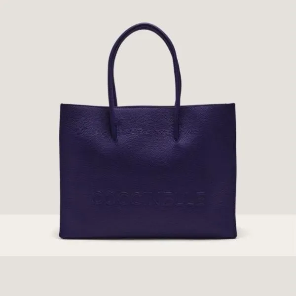 Coccinelle Myrtha Maxi Logo Medium Royal Blue Women Coccinelle Top Handle Bag