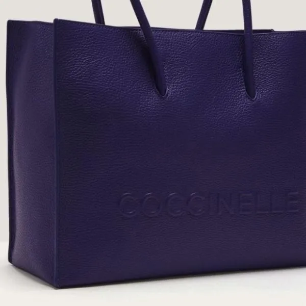 Coccinelle Myrtha Maxi Logo Medium Royal Blue Women Coccinelle Top Handle Bag Coccinelle Myrtha Maxi Logo Medium Royal Blue Women Coccinelle Top Handle Bag