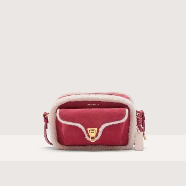 Coccinelle X Inuikii Beat Eco Shearling Small Naturalrosewoo Women Coccinelle Crossbody Bags