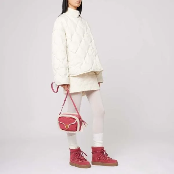 Coccinelle X Inuikii Beat Eco Shearling Small Naturalrosewoo Women Coccinelle Crossbody Bags