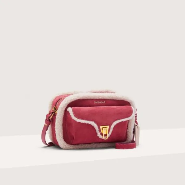 Coccinelle X Inuikii Beat Eco Shearling Small Naturalrosewoo Women Coccinelle Crossbody Bags
