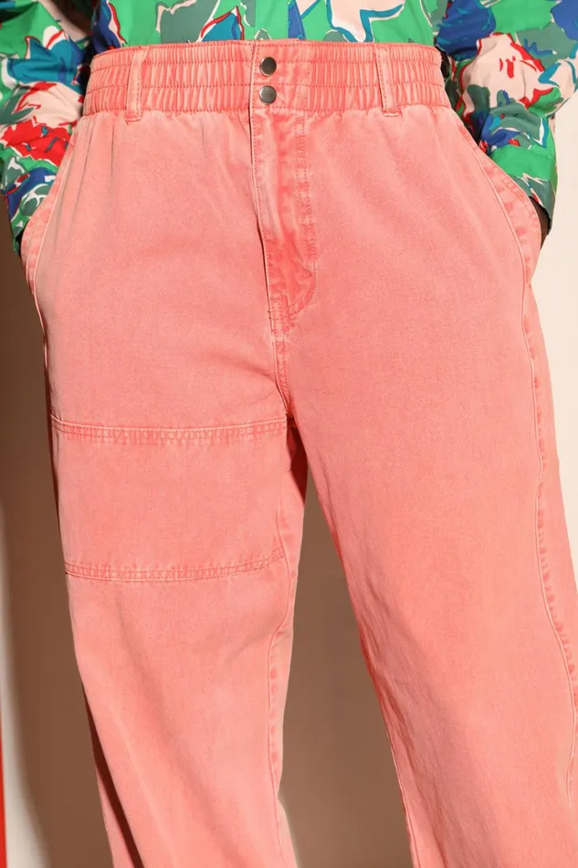 Colin Jeans Pale Red Womens LF Markey Trousers