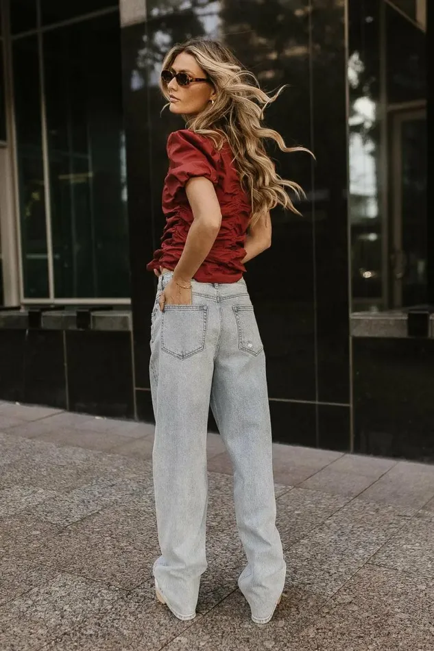 Collin Dad Jeans Light Wash Women Bohme Denim
