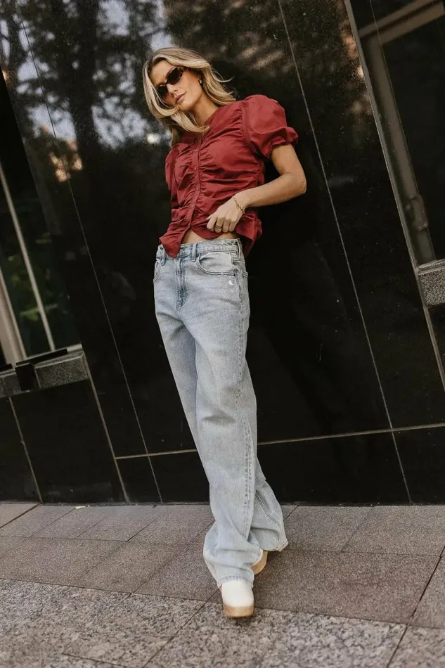 Collin Dad Jeans Light Wash Women Bohme Denim