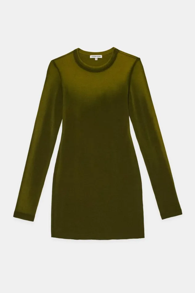 COTTON CITIZEN DRESSES Verona Crew Mini Dress Pine Cast 8211 Women