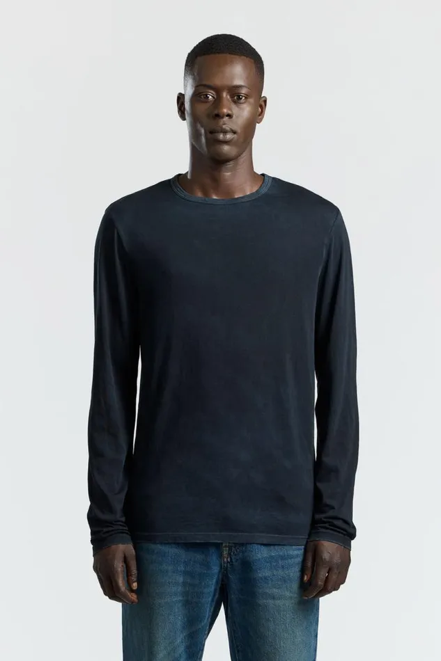 COTTON CITIZEN SHIRTS Classic Crew Long Sleeve Shirt Vintage Black 8211 Men