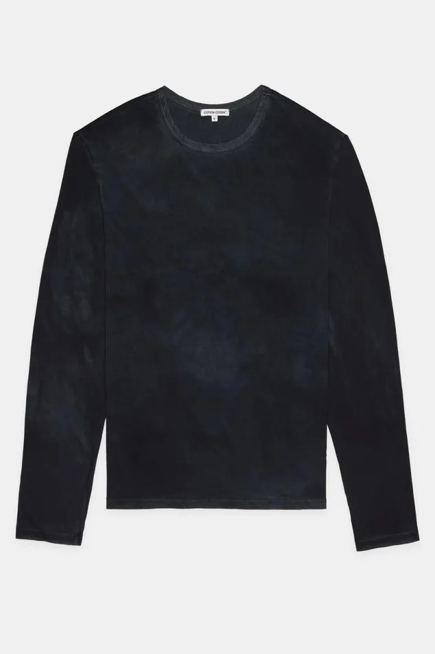 COTTON CITIZEN SHIRTS Classic Crew Long Sleeve Shirt Vintage Black 8211 Men