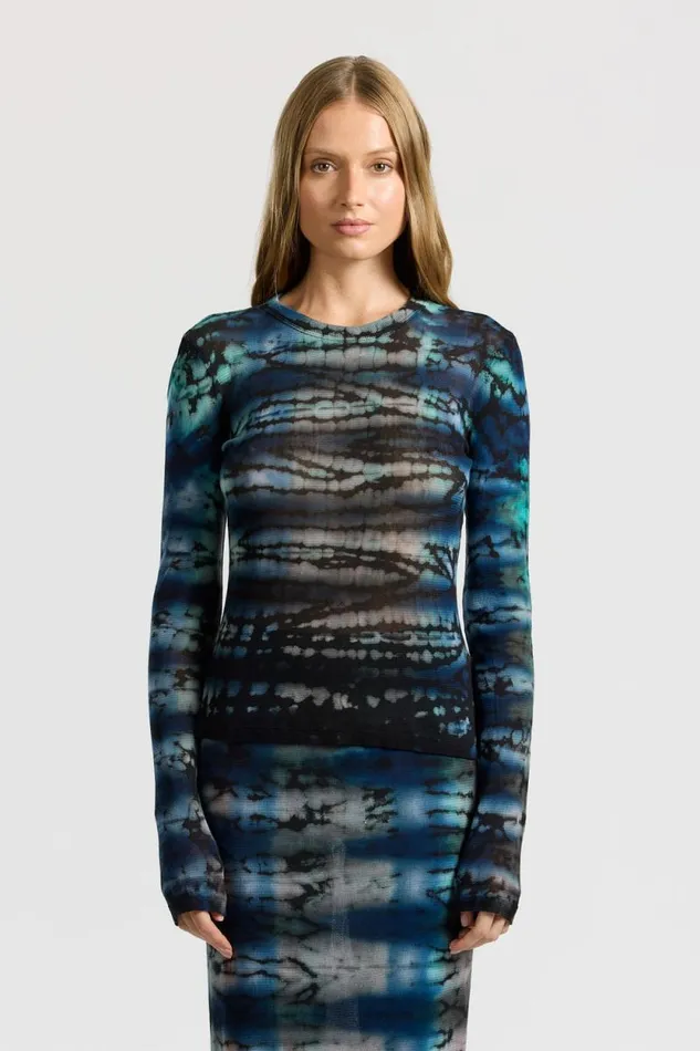COTTON CITIZEN SHIRTS Rio Shirt Cobalt Blue Tie Dye 8211 Women