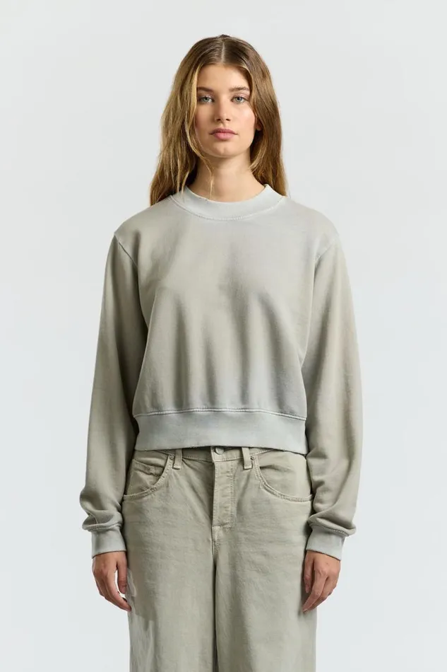 COTTON CITIZEN SWEATSHIRTS Milan Crew Sweatshirt Vintage Chalk 8211 Women