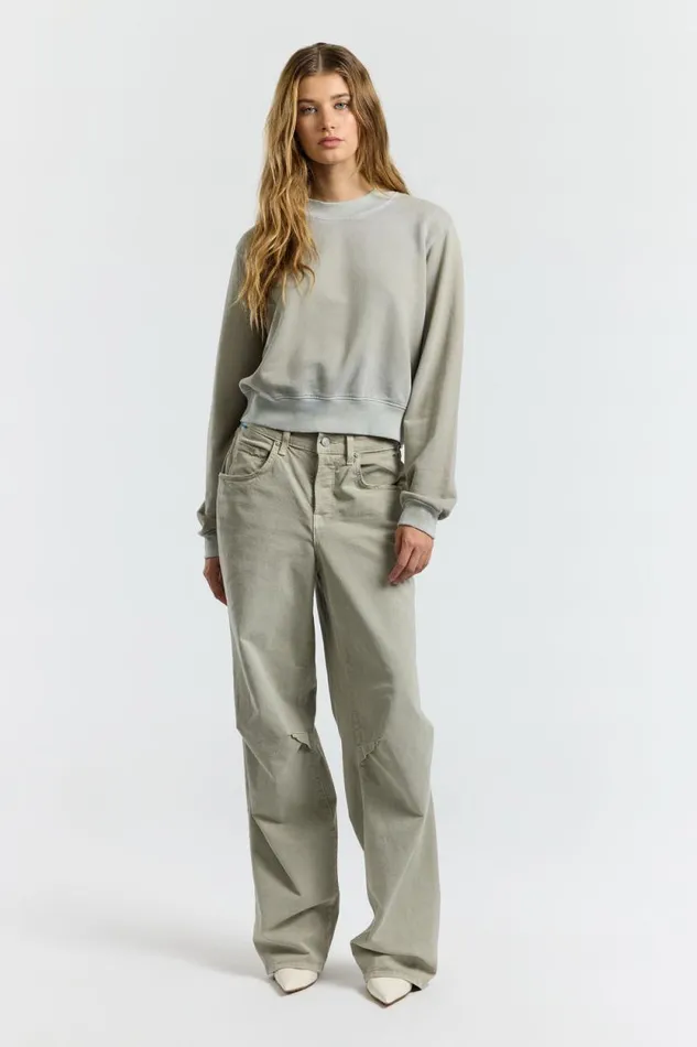 COTTON CITIZEN SWEATSHIRTS Milan Crew Sweatshirt Vintage Chalk 8211 Women