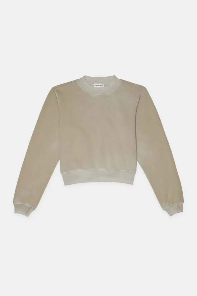 COTTON CITIZEN SWEATSHIRTS Milan Crew Sweatshirt Vintage Chalk 8211 Women
