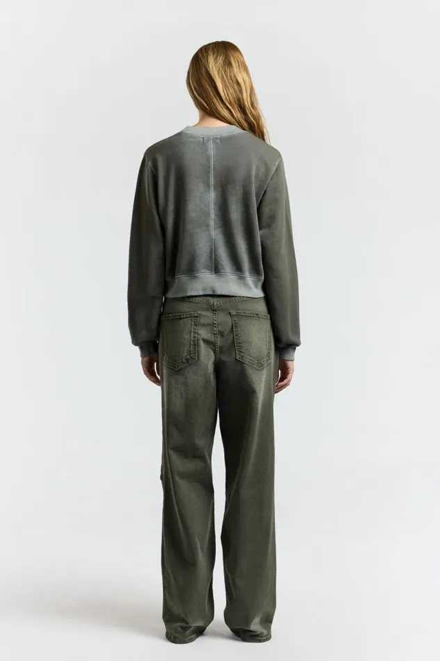 COTTON CITIZEN SWEATSHIRTS Milan Crew Sweatshirt Vintage Steel Gray 8211 Women