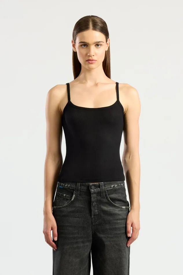 COTTON CITIZEN TANKS Verona Spaghetti Tank Jet Black 8211 Women