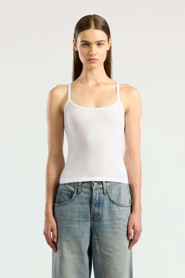 COTTON CITIZEN TANKS Verona Spaghetti Tank White 8211 Women