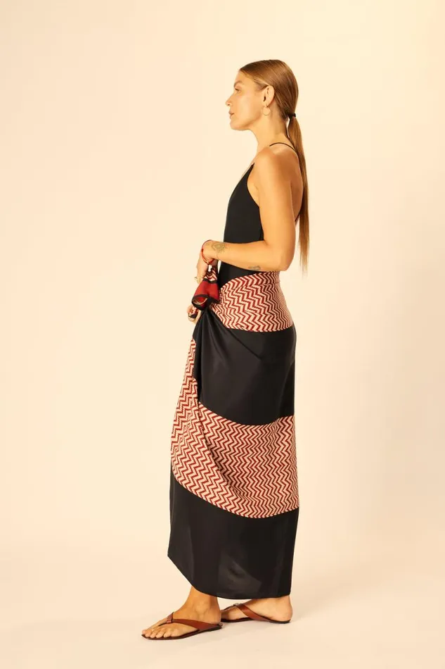 Coverups Shop Natalie Martin SARONGSCARF Block Zigzag Noire