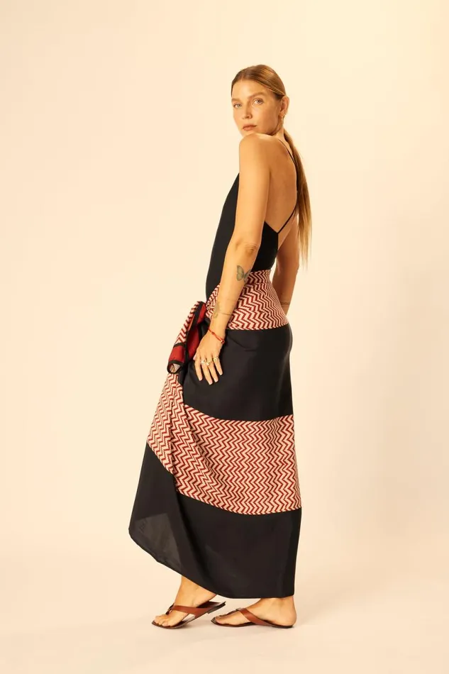 Coverups Shop Natalie Martin SARONGSCARF Block Zigzag Noire