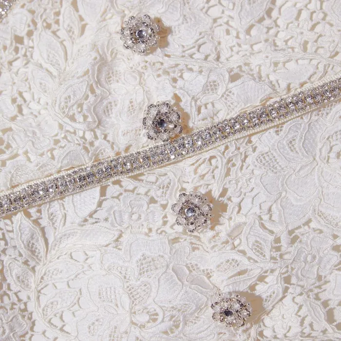 Cream Cord Lace Bow Midi Dress Women Self Portrait Dresses Cream Cord Lace Bow Midi Dress Women Self Portrait Dresses