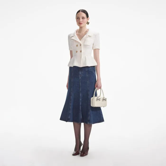 Cream Textured Knit Top Women Self Portrait Tops Cream Textured Knit Top Women Self Portrait Tops