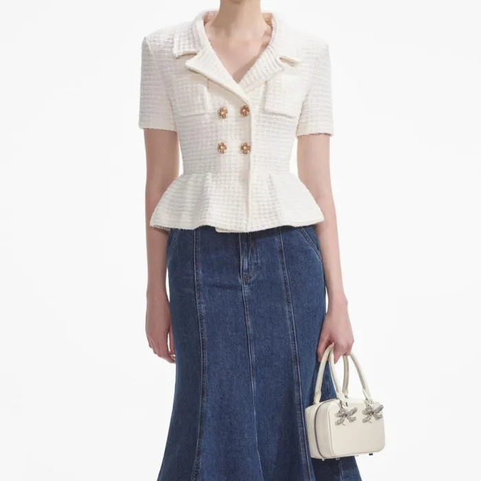 Cream Textured Knit Top Women Self Portrait Tops Cream Textured Knit Top Women Self Portrait Tops