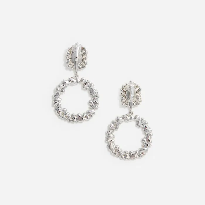 Crystal Hoop Earrings Women Self Portrait Jewellery Crystal Hoop Earrings Women Self Portrait Jewellery