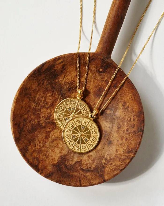 Custom Diamond Zodiac Coin Necklace Yellow Gold Women Chan Luu Necklaces