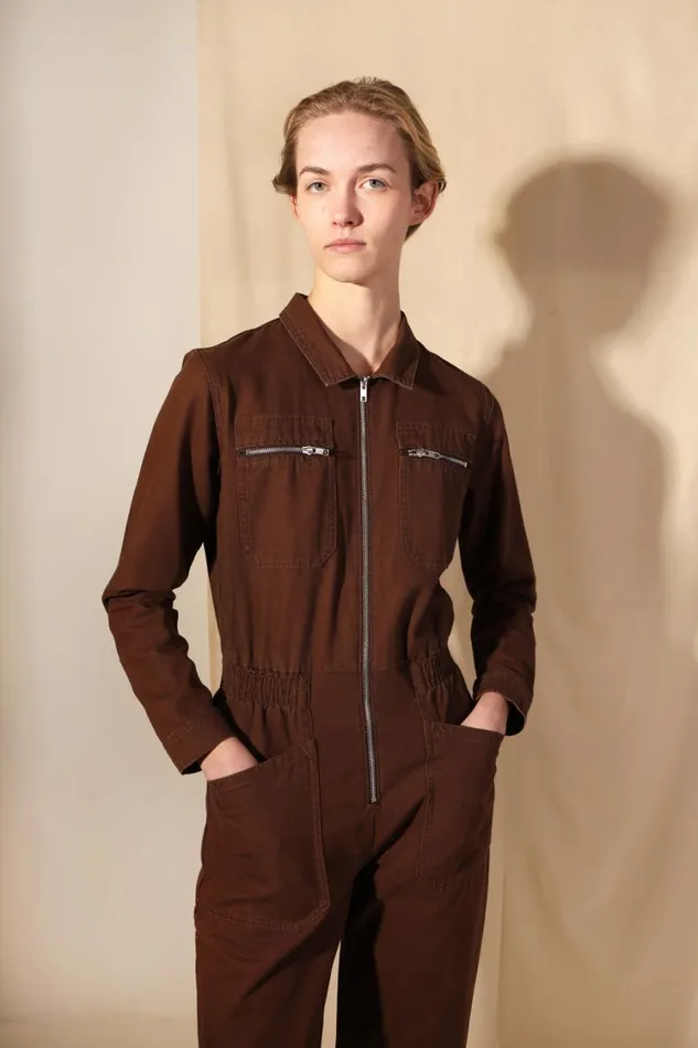 Danny Boilersuit Chocolate Canvas Womens LF Markey One Pieces