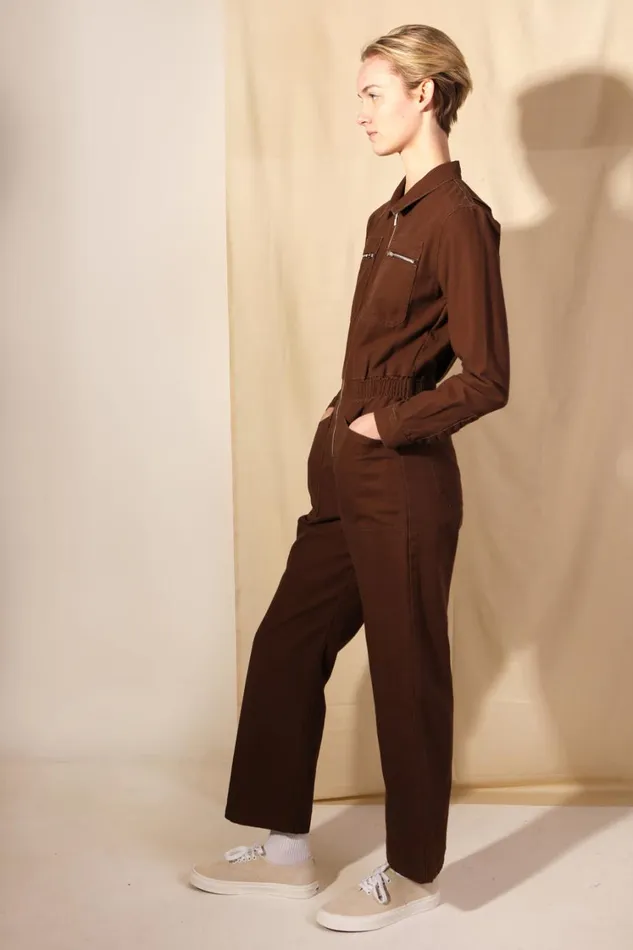 Danny Boilersuit Chocolate Canvas Womens LF Markey One Pieces