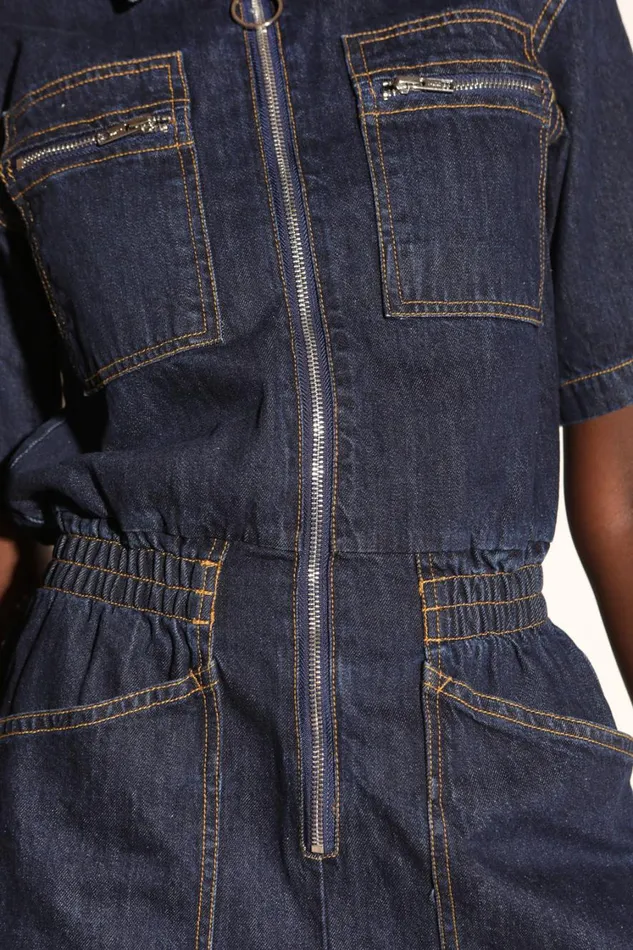 Danny Playsuit Dark Indigo Womens LF Markey One Pieces
