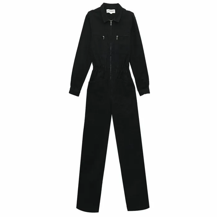 Danny Stretch Drill Boilersuit Black Womens LF Markey One Pieces
