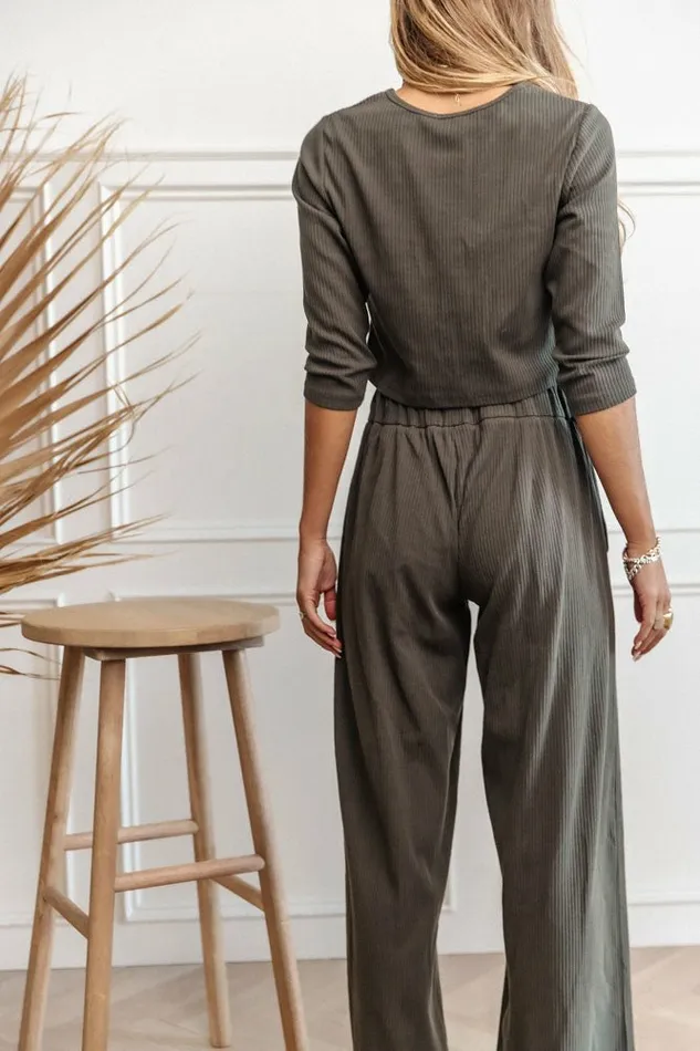 Demetri Ribbed Top 8211 FINAL SALE Grey Women Bohme Tops