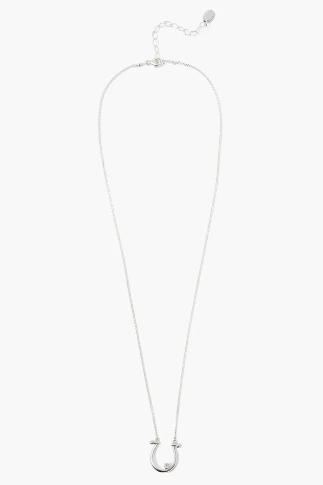 Diamond Horseshoe Necklace Silver Women Chan Luu Necklaces