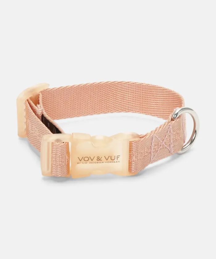 Dog Collar With Logo 8211 Coral Pink Accessories Ilse Jacobsen Vov and Vuf