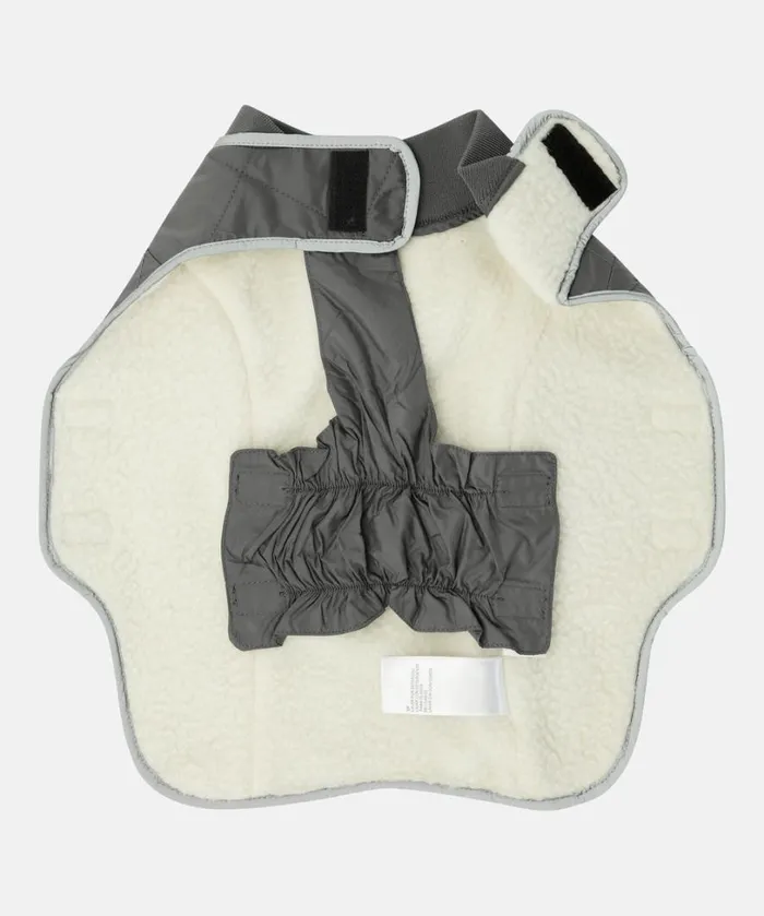 Dog Quilt Coat W Shearling 8211 Dark Shadow Accessories Ilse Jacobsen Vov and Vuf