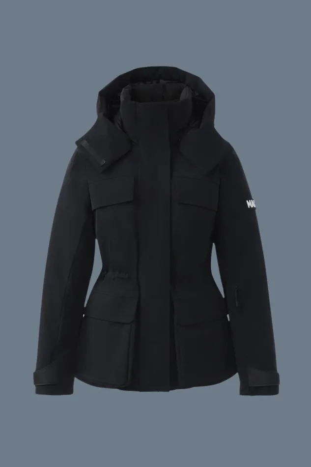 Downs and Jackets Women Mackage ICLYNR Medium Down Ski Jacket With Removable Hood Black