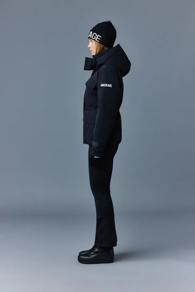 Downs and Jackets Women Mackage ICLYNR Medium Down Ski Jacket With Removable Hood Black Downs and Jackets Women Mackage ICLYNR Medium Down Ski Jacket With Removable Hood Black