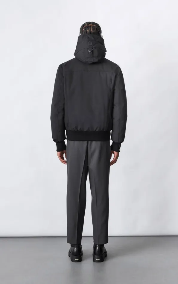 Downs and Parkas Men Mackage DIXON 2In1 Down Bomber Jacket With Hooded Bib For Men Black Downs and Parkas Men Mackage DIXON 2In1 Down Bomber Jacket With Hooded Bib For Men Black