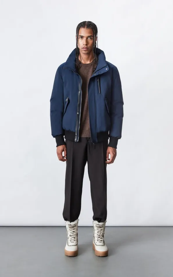 Downs and Parkas Men Mackage DIXON 2In1 Down Bomber Jacket With Hooded Bib For Men Black Downs and Parkas Men Mackage DIXON 2In1 Down Bomber Jacket With Hooded Bib For Men Black