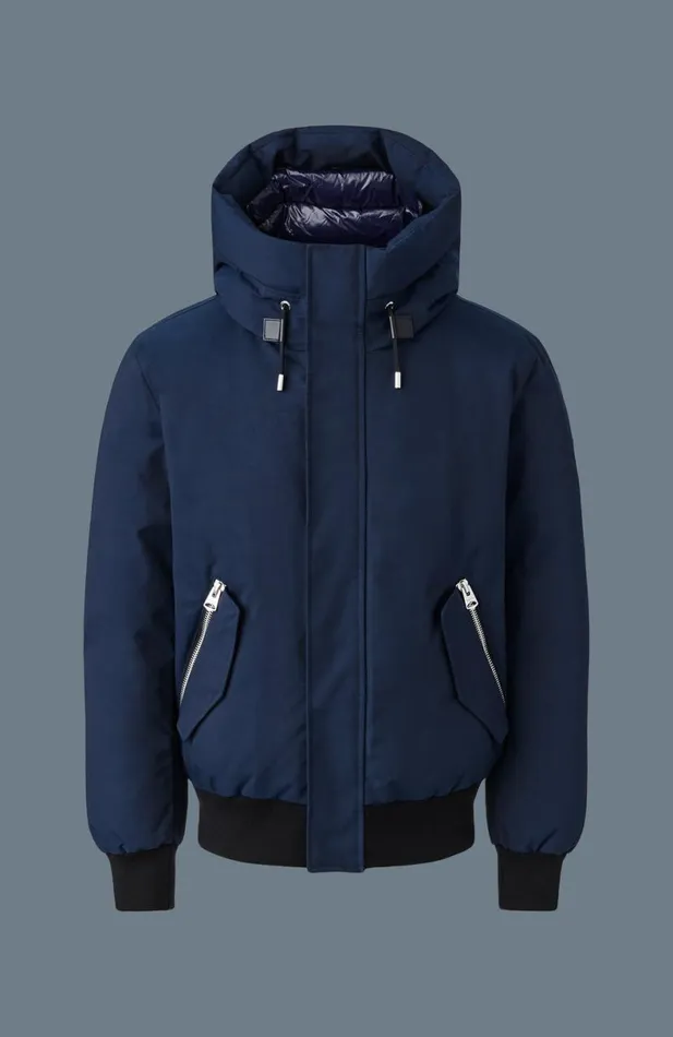 Downs and Parkas Men Mackage DIXON 2In1 Down Bomber Jacket With Hooded Bib For Men Black Downs and Parkas Men Mackage DIXON 2In1 Down Bomber Jacket With Hooded Bib For Men Black