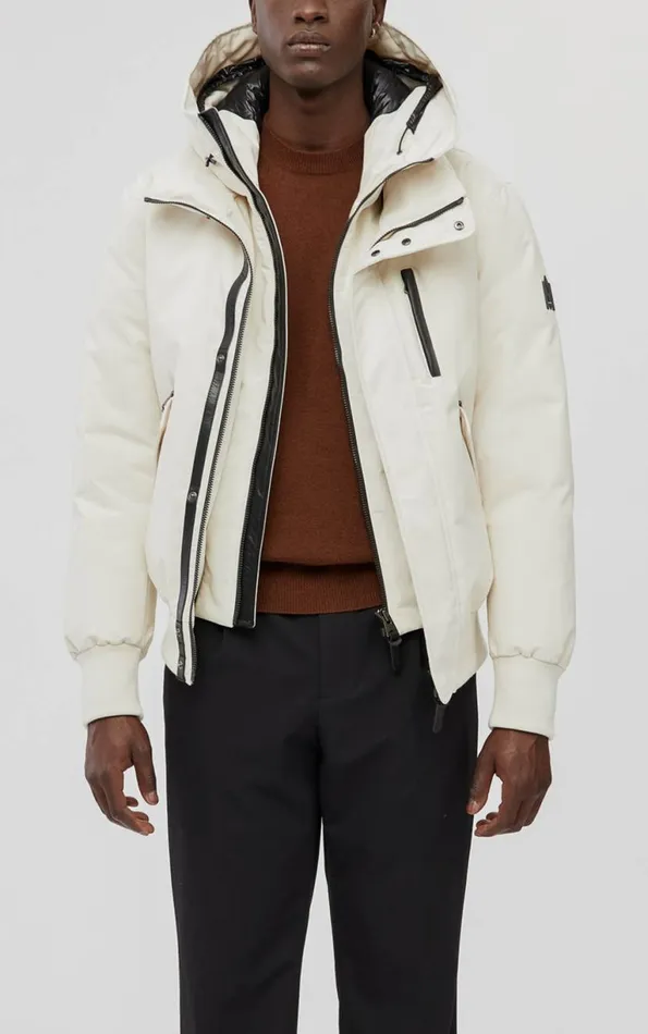 Downs and Parkas Men Mackage DIXON 2In1 Down Bomber Jacket With Hooded Bib For Men Black Downs and Parkas Men Mackage DIXON 2In1 Down Bomber Jacket With Hooded Bib For Men Black
