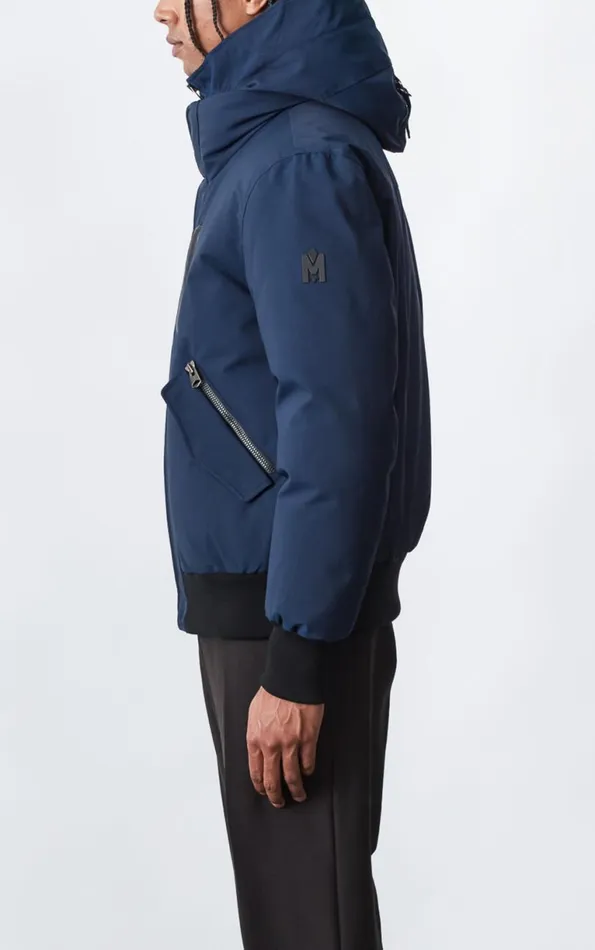 Downs and Parkas Men Mackage DIXON 2In1 Down Bomber Jacket With Hooded Bib For Men Black Downs and Parkas Men Mackage DIXON 2In1 Down Bomber Jacket With Hooded Bib For Men Black