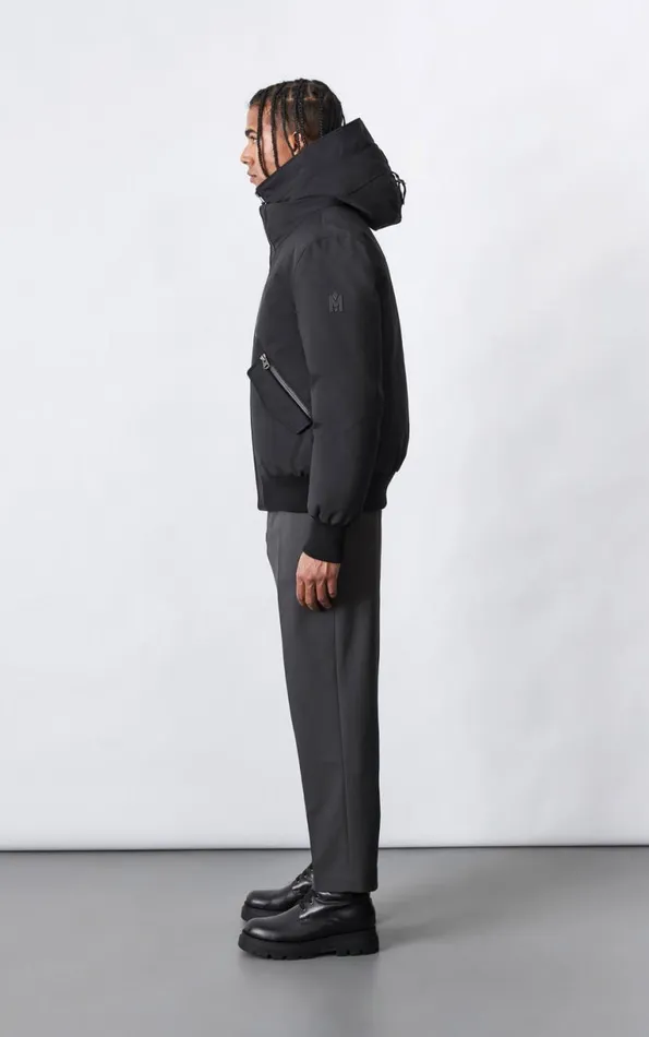 Downs and Parkas Men Mackage DIXON 2In1 Down Bomber Jacket With Hooded Bib For Men Black Downs and Parkas Men Mackage DIXON 2In1 Down Bomber Jacket With Hooded Bib For Men Black